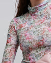 Floral Elegance High-Neck Tee