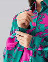 Bold Bloom Satin Shirt