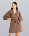 Wrap-Style Kimono Dress