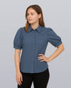 Puff Sleeve Collared Shirt