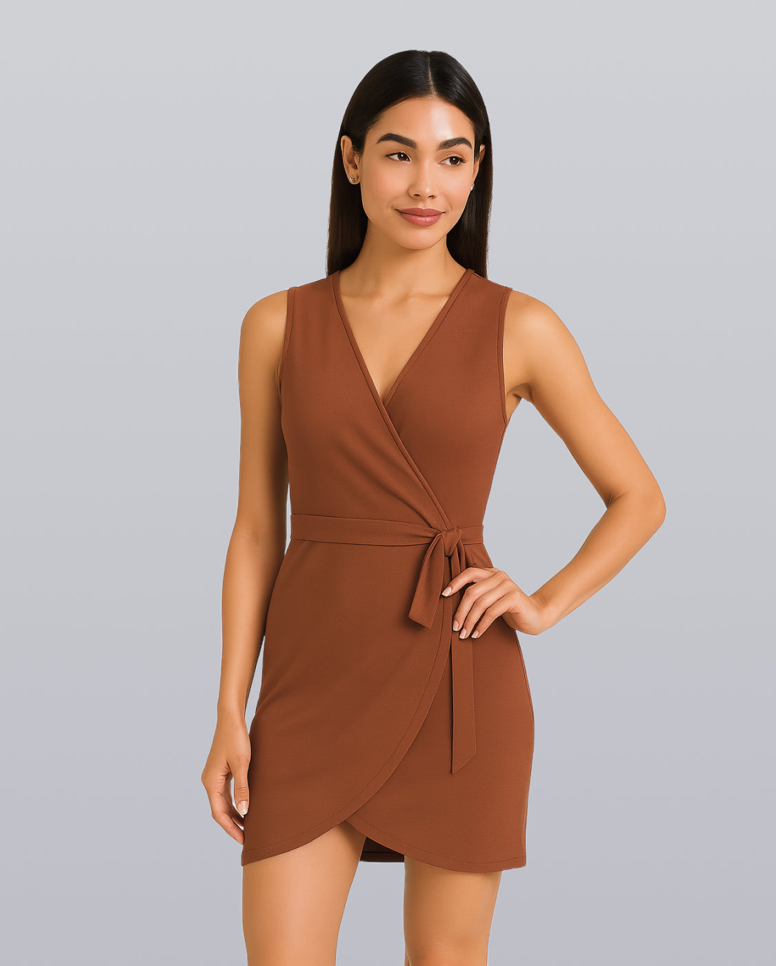 V-Neck Wrap Dress