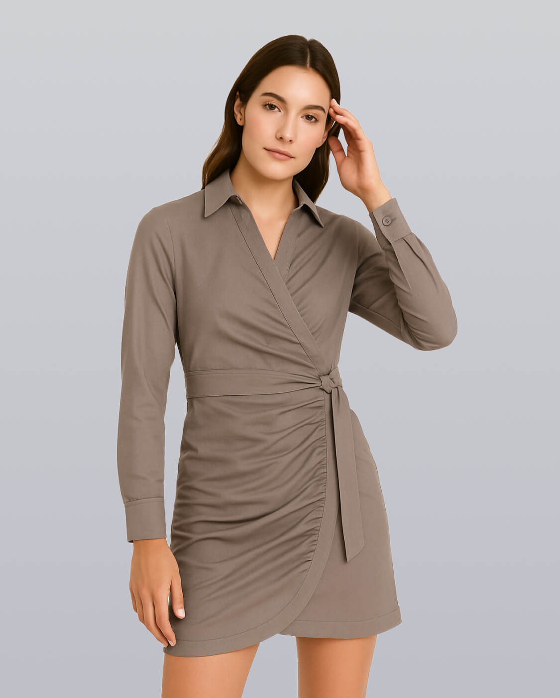 Wrap Shirt Dress